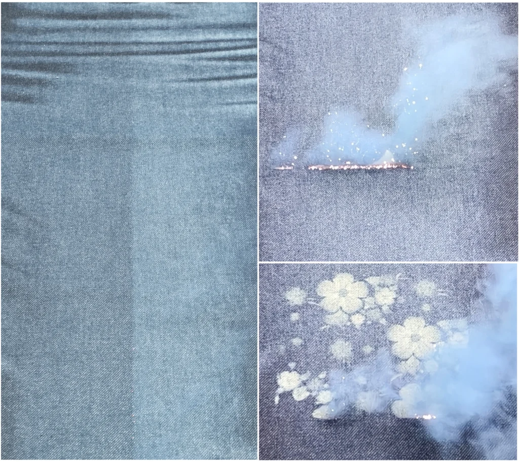 Laser Burning (Scraping, Destroy & Flower Print)